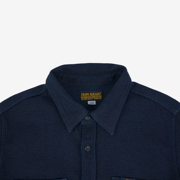 Iron Heart  IHSH-380 12oz Dobby Cloth Work Shirt - Indigo