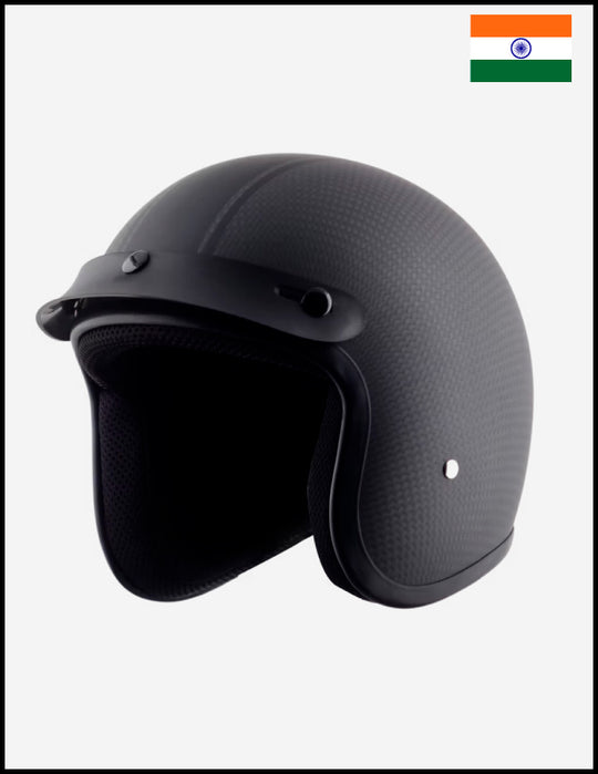 Classic Super Low Profile 3/4 Helmet Black Carbon
