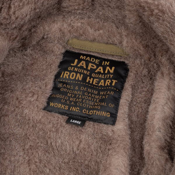 Iron Heart IHM-35-ODG Alpaca Lined Whipcord N1 Deck Jacket - Kahki