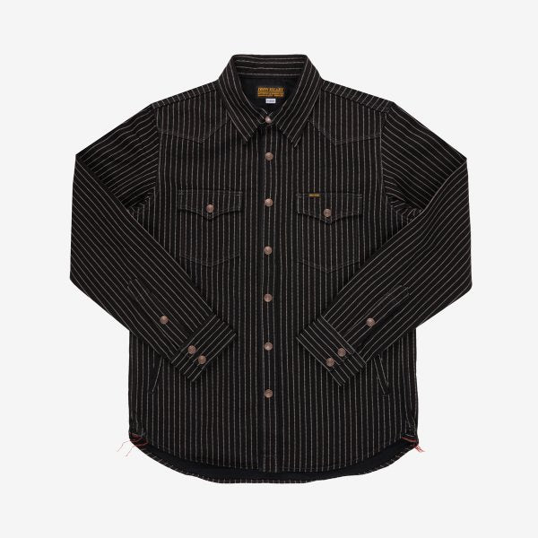 Iron Heart IHSH-227 12oz Wabash CPO Shirt - Black