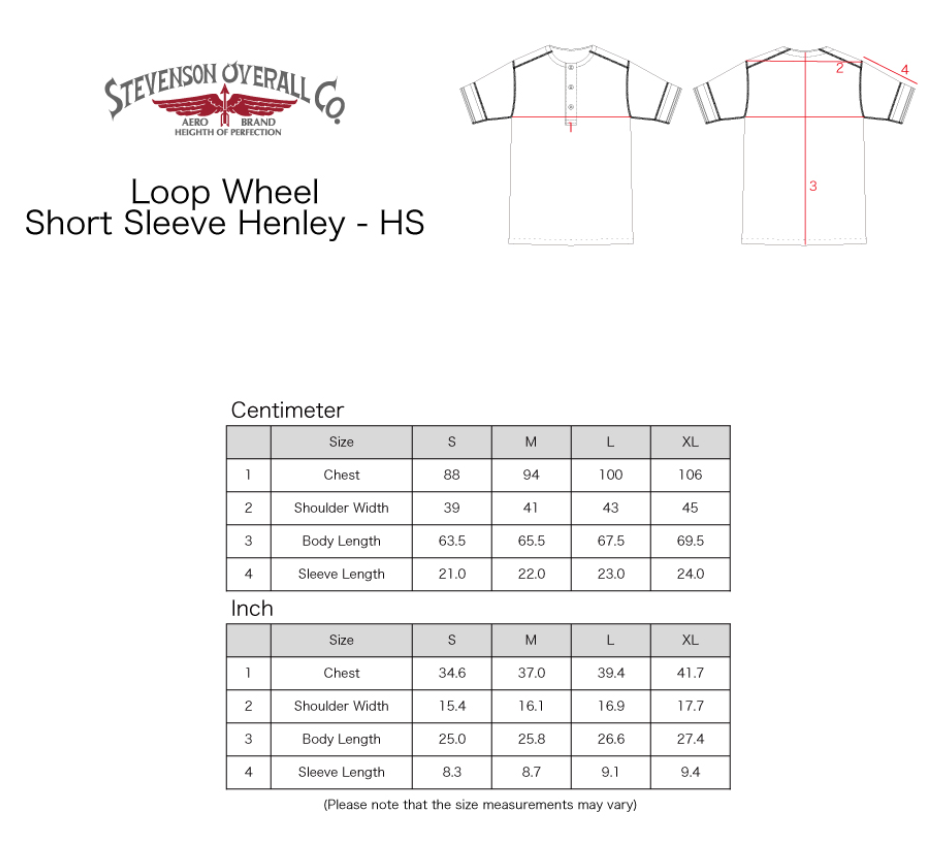 Stevenson Overall Co. Heather Gray Loop Wheel Short Sleeve Henley T-Shirt