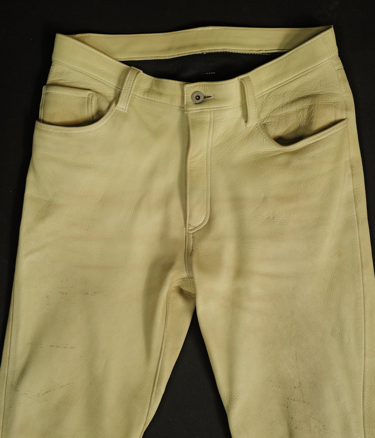 The Shop Vancouver 1.7mm Cream Deer Hide Leather Pants