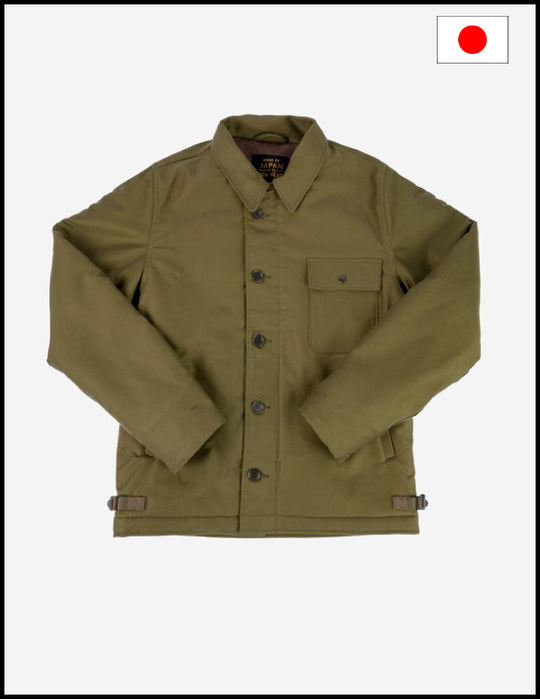 Iron Heart IHM-40 Whipcord A2 Deck Jacket - Olive Drab Green
