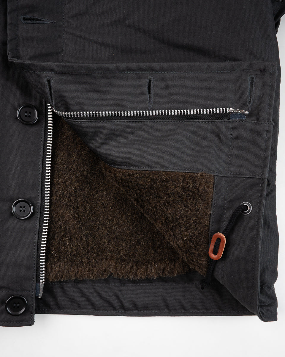 Iron Heart IHM-37 Oiled Whipcord N1 Deck Jacket - Black