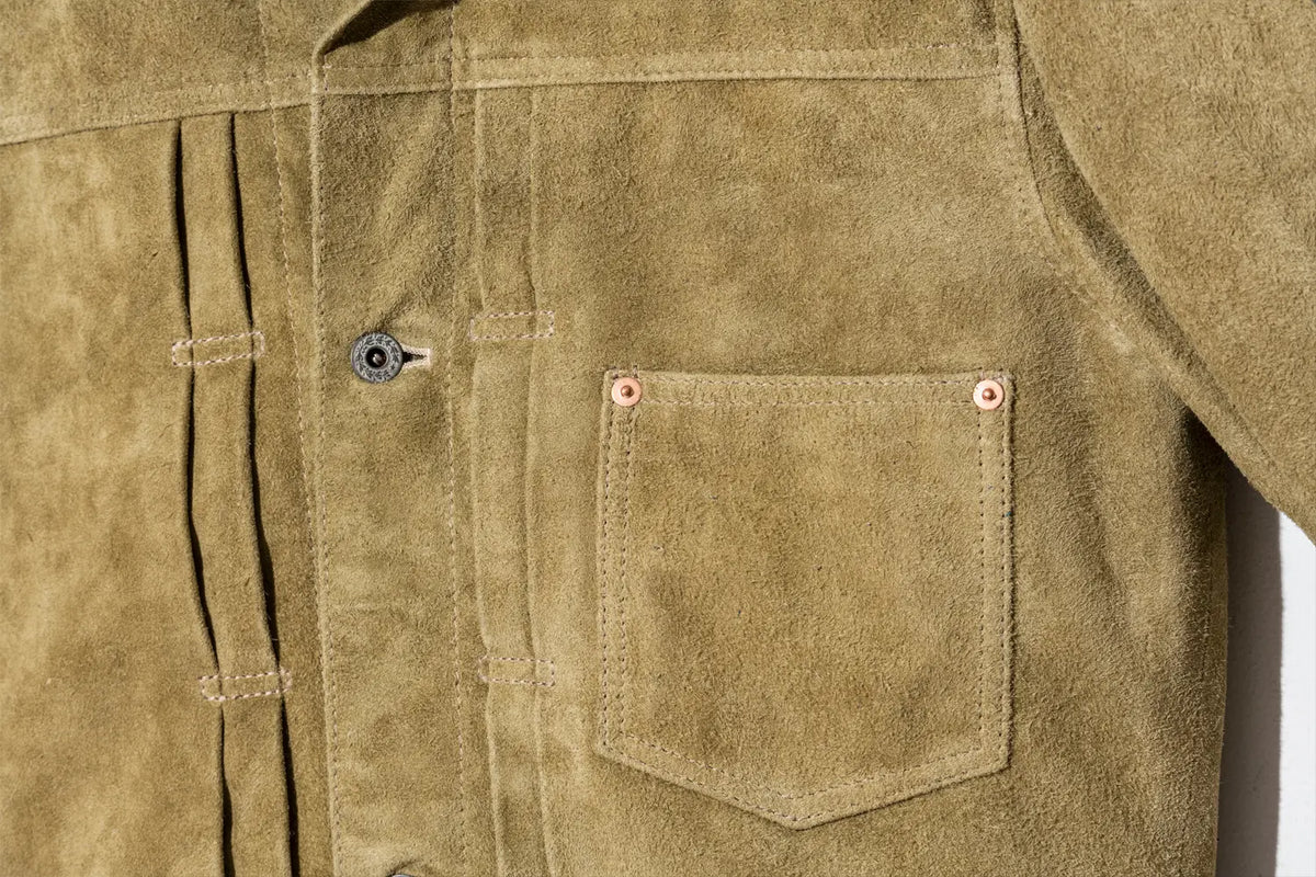 Y&#39;2 Leather HSB 140-T Khaki Horse Roughout Type 1 Jacket