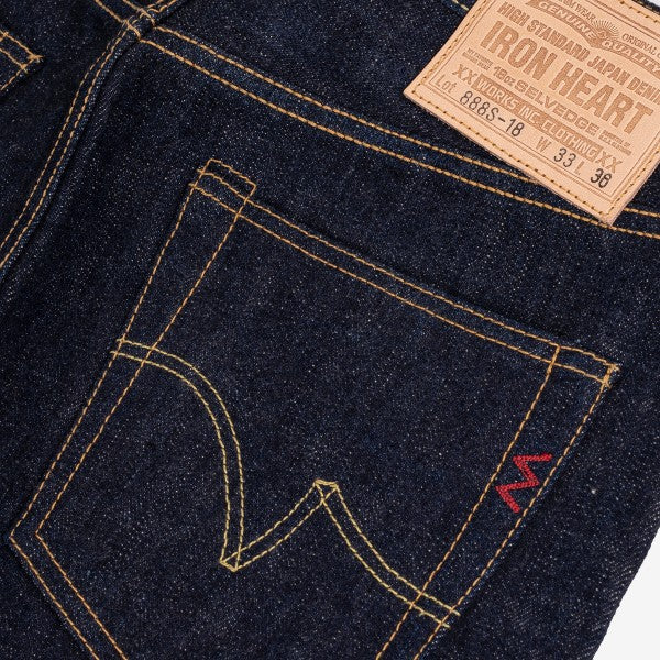 Iron Heart IH-888S 18oz Vintage Selvedge Denim Medium/High Rise Tapered Cut Jeans