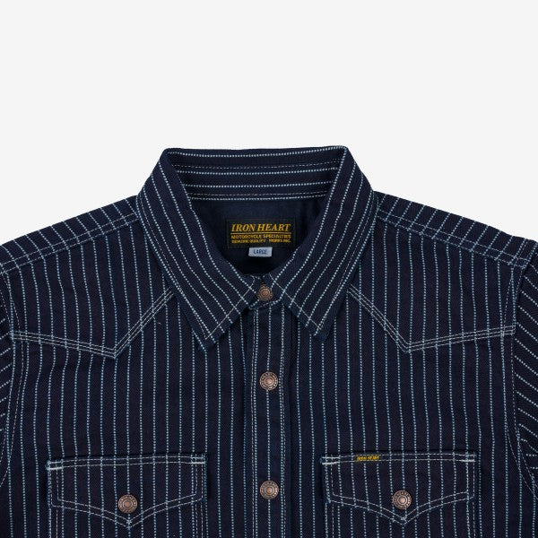 Iron Heart IHSH-227 12oz Wabash CPO Shirt - Indigo