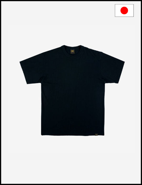 Iron Heart IHT-1610L-BLK 6.5oz Loopwheel Crew Neck T-Shirt With Longer Body - Black