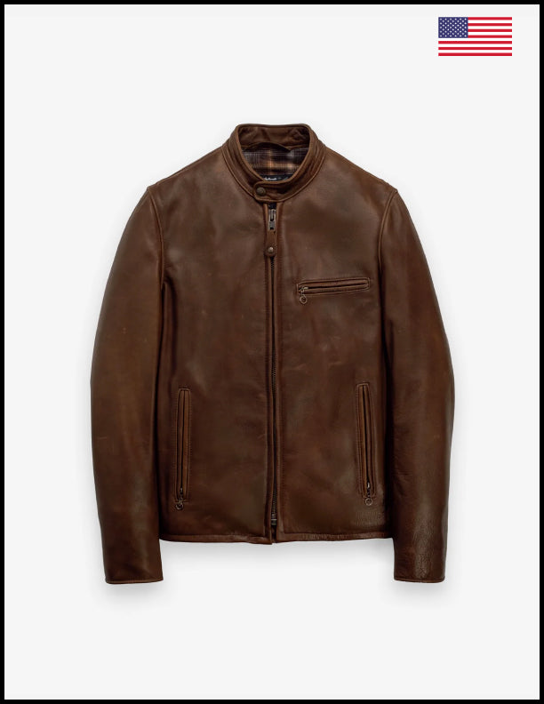 Schott NYC. 530 Brown Leather Jacket