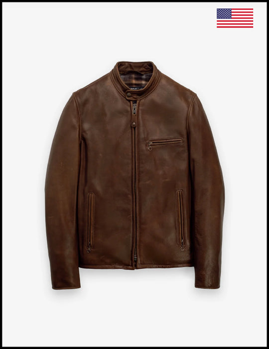 Schott NYC. 530 Brown Leather Jacket