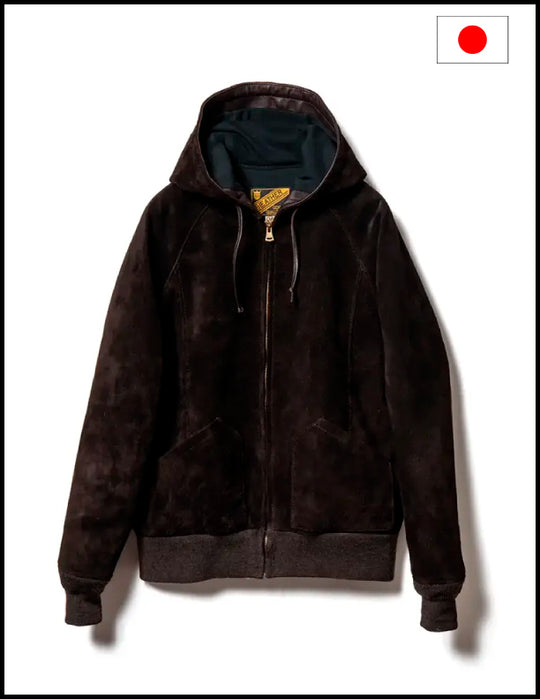Y'2 Leather TB-152 STEER ROUGHOUT HOODED PARKA BROWN
