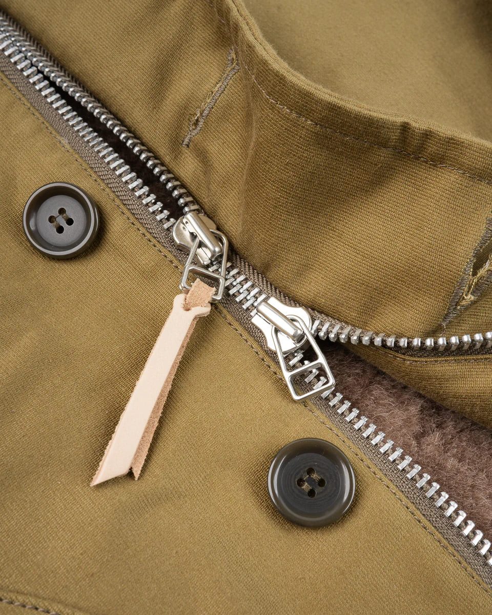 Iron Heart IHM-35 Alpaca Lined Whipcord N1 Deck Jacket - Kahki