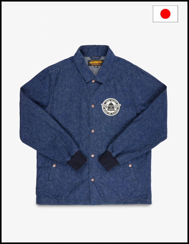 IHJ-161-IND 10oz Neppy Selvedge Denim Coach Jacket - Indigo