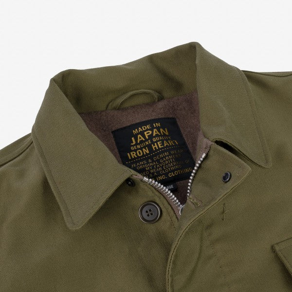 Iron Heart IHM-40 Whipcord A2 Deck Jacket - Olive Drab Green