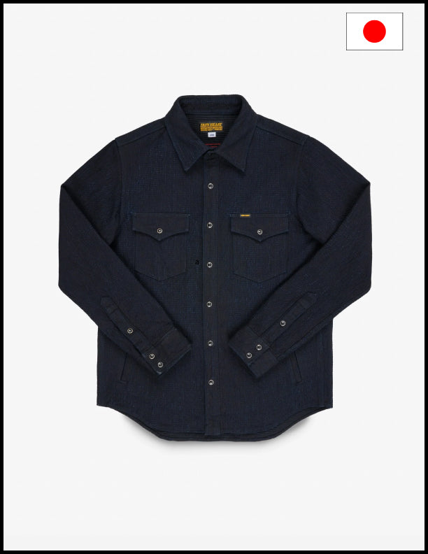 Iron Heart  IHSH-437 13.5oz Dobby Cloth CPO Shirt - Indigo