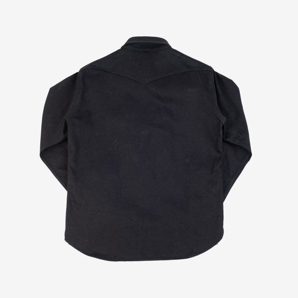 Iron Heart IHSH-362 16oz Non-Selvedge Denim CPO Shirt - Superblack (Fades To Grey)