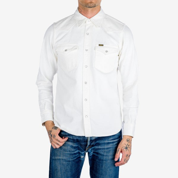IHSH-384 13.5oz Denim Western Shirt - White