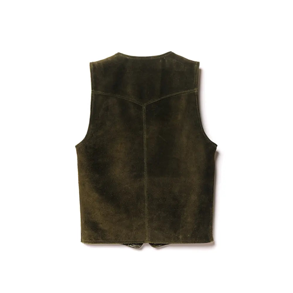 Y'2 Leather STEER ROUGHOUT VEST ~ Spring Edition