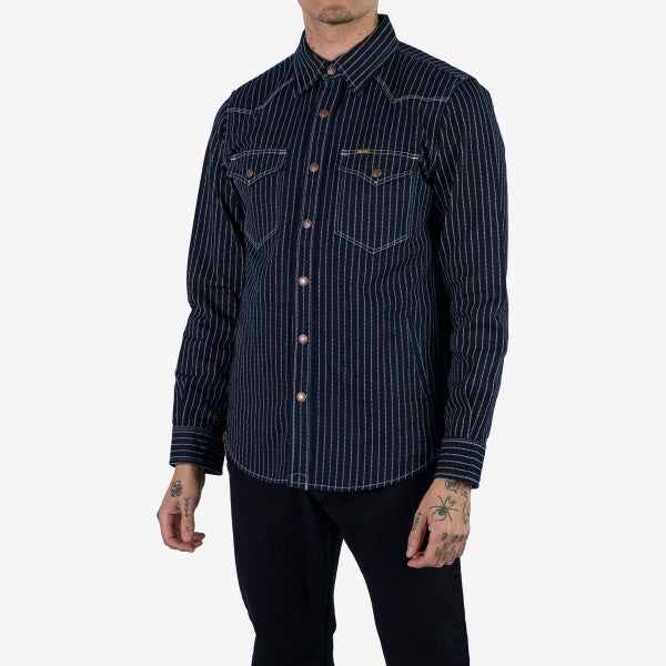 Iron Heart IHSH-227 12oz Wabash CPO Shirt - Indigo