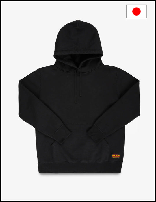 Iron Heart IHSW-49-BLK 14oz Ultra Heavyweight Loopwheel Cotton Hoodie - Black