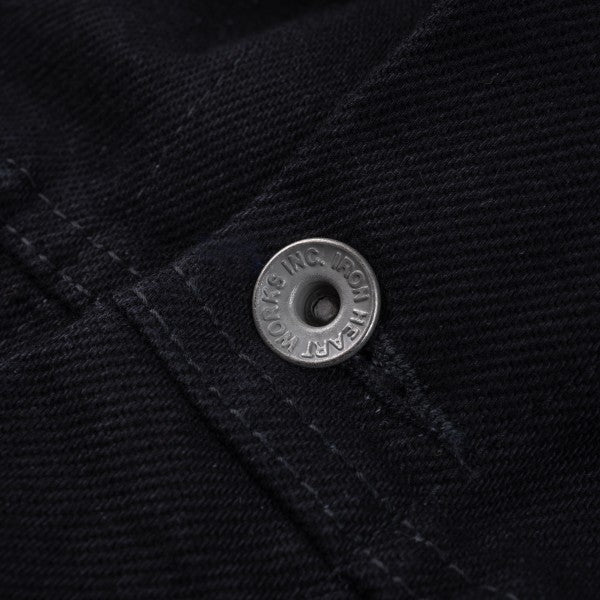 IH-526-SBG  21oz Selvedge Denim Modified Type III Jacket - Superblack (Fades To Grey)