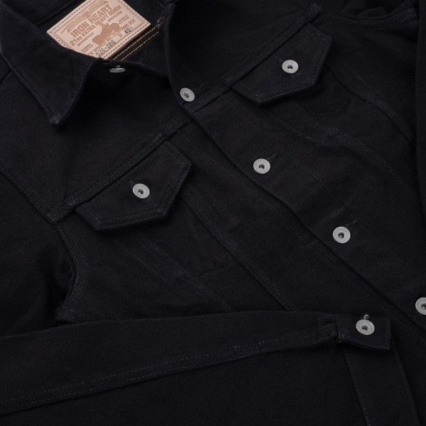 IH-526-SBG  21oz Selvedge Denim Modified Type III Jacket - Superblack (Fades To Grey)