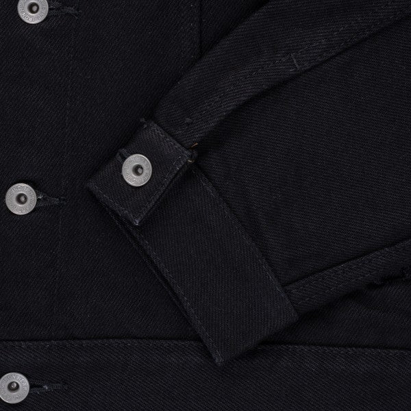 IH-526-SBG  21oz Selvedge Denim Modified Type III Jacket - Superblack (Fades To Grey)