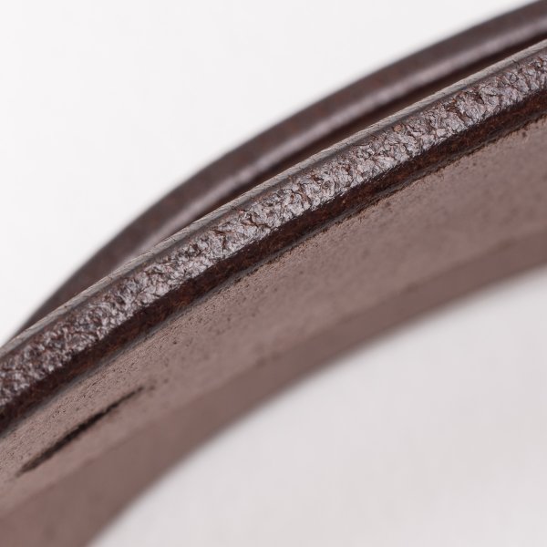 Heavy Duty &quot;Tochigi&quot; Leather Belt with Brass Garrison Buckle - Brown