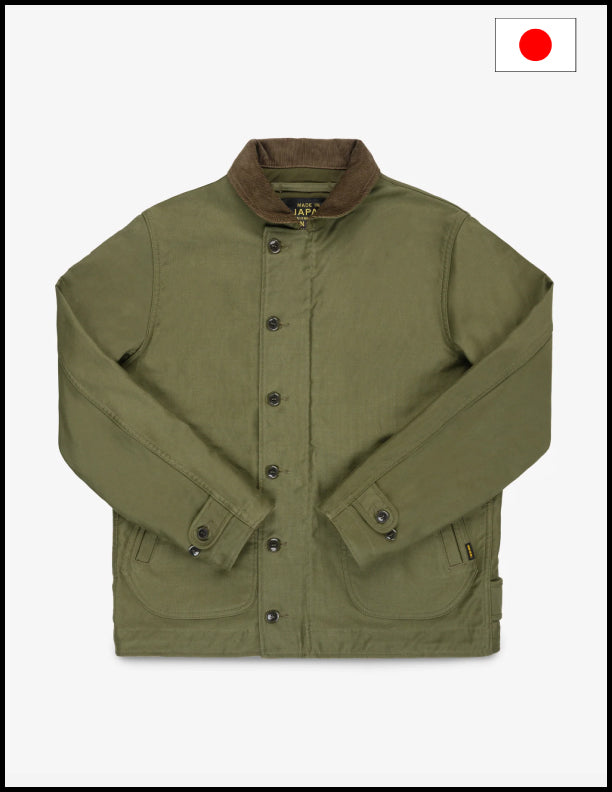 IHM-53-ODG 12oz Whipcord Lightweight N1 Deck Jacket - Olive Drab Green