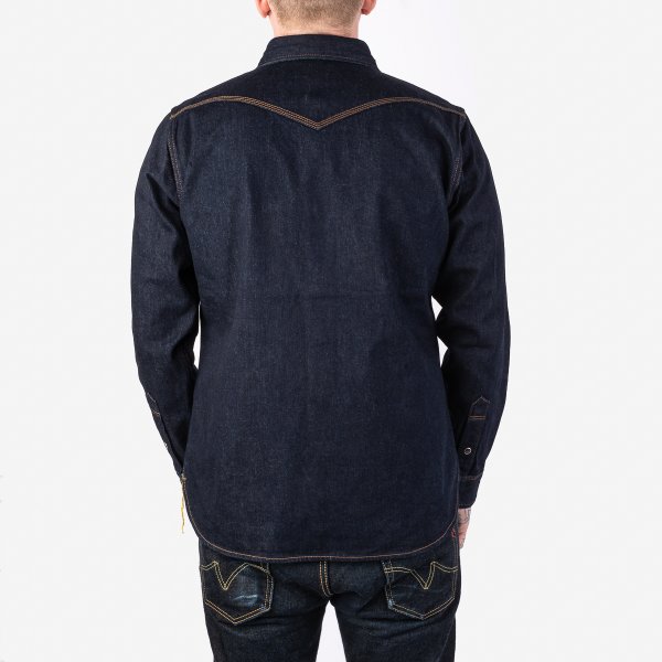 Iron Heart IHSH-33 12oz Selvedge Denim Western Shirt Indigo