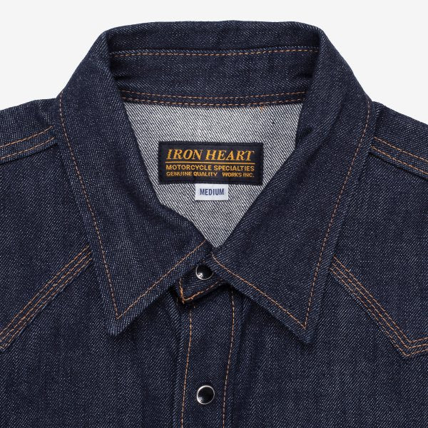 Iron Heart IHSH-33 12oz Selvedge Denim Western Shirt Indigo