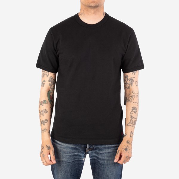 IHT-1600 11oz Cotton Knit Crew Neck T-Shirt - Black