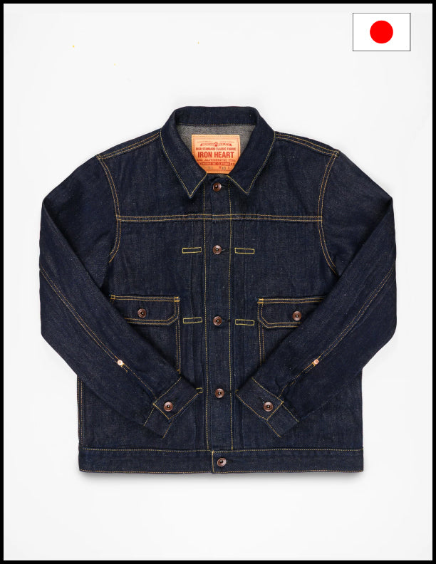 IHJ-163-IND 14oz Cotton/Linen Denim Type II Jacket - Indigo