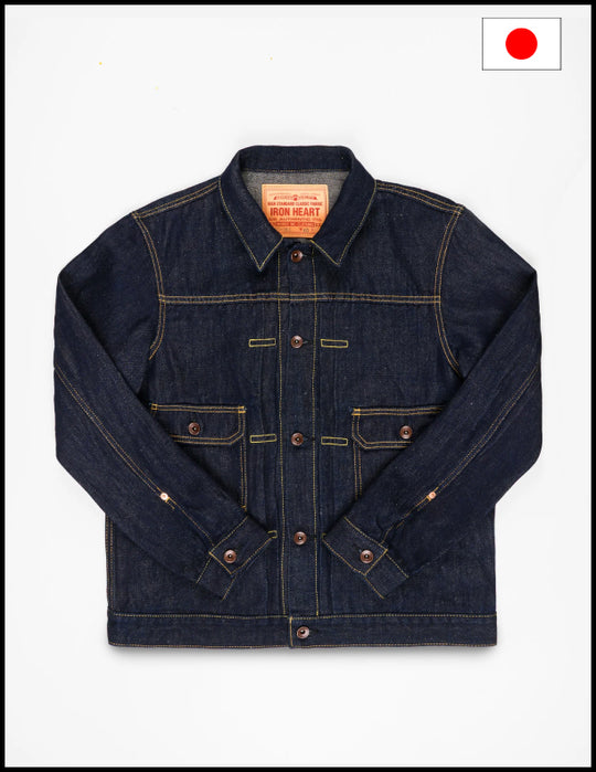 IHJ-163-IND 14oz Cotton/Linen Denim Type II Jacket - Indigo