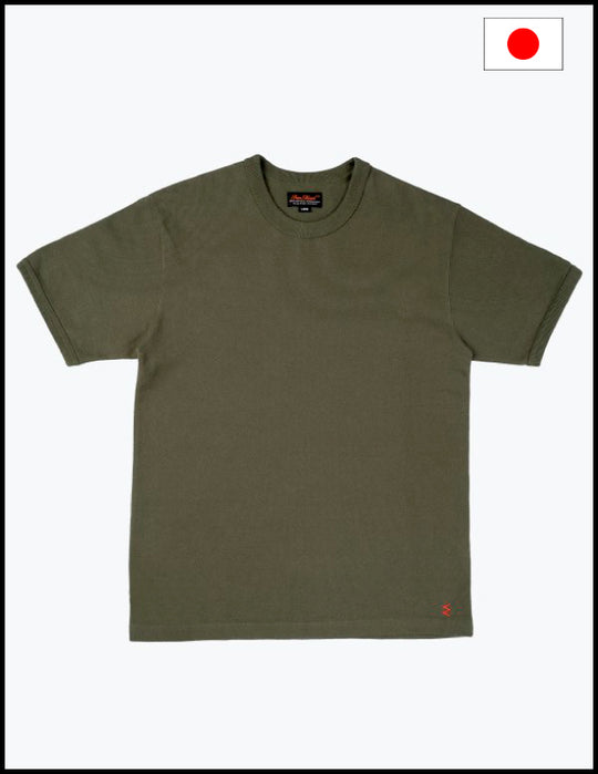 Iron Heart IHT-1600 11oz Cotton Knit Crew Neck T-Shirt - Olive