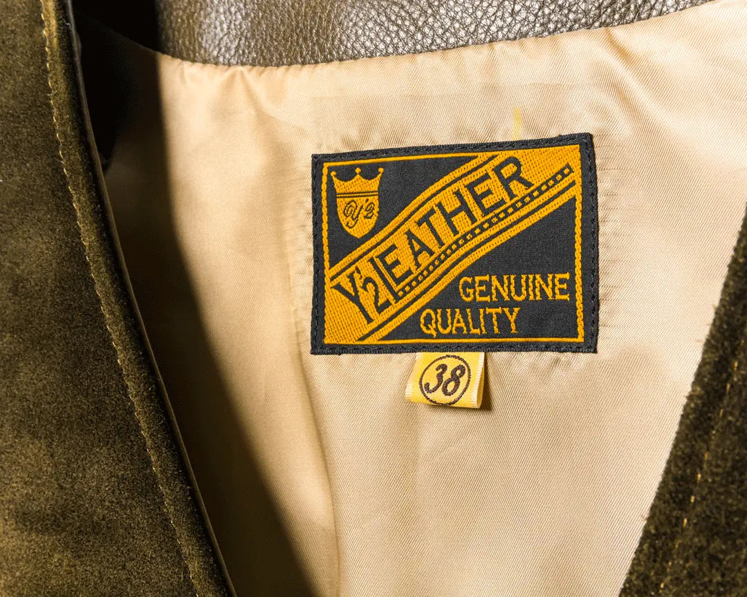 Y'2 Leather STEER ROUGHOUT VEST ~ Spring Edition