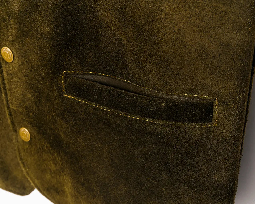 Y'2 Leather STEER ROUGHOUT VEST ~ Spring Edition
