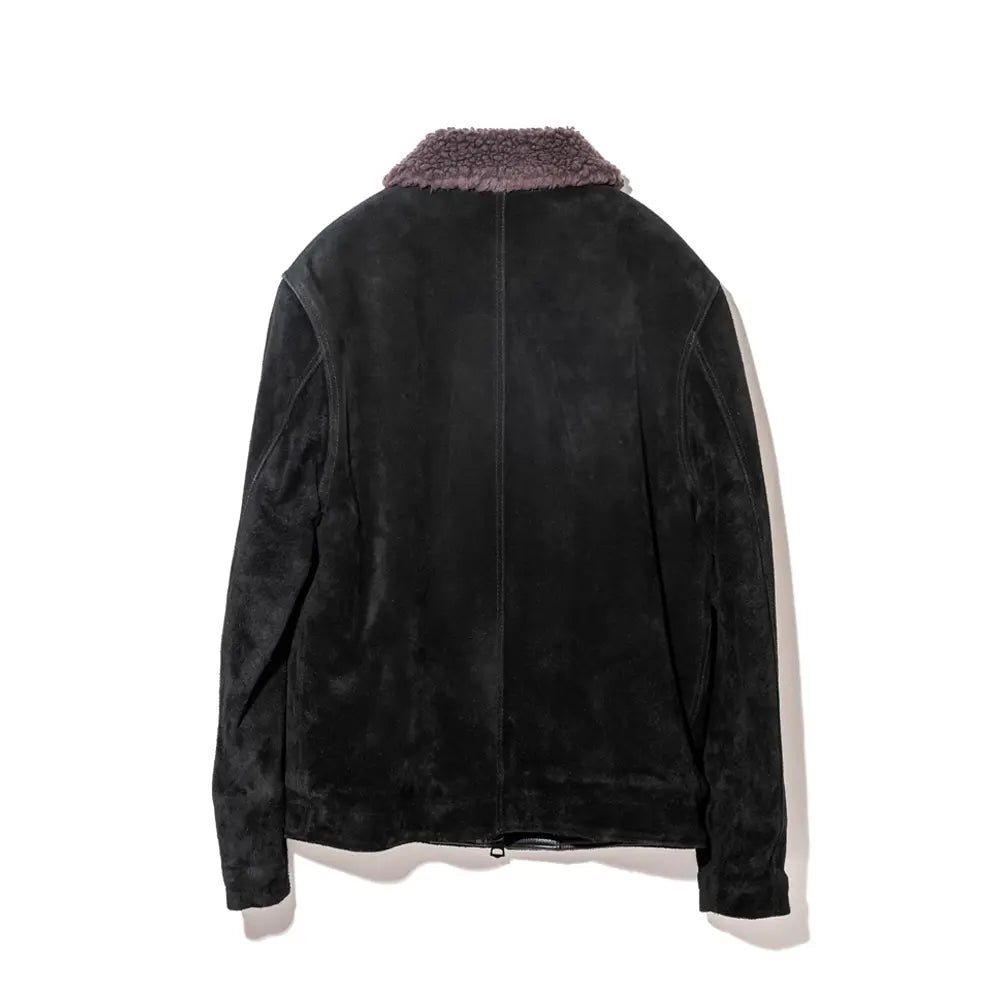 Y'2 Leather T-N1 Steer Rough out Deck Jacket Black