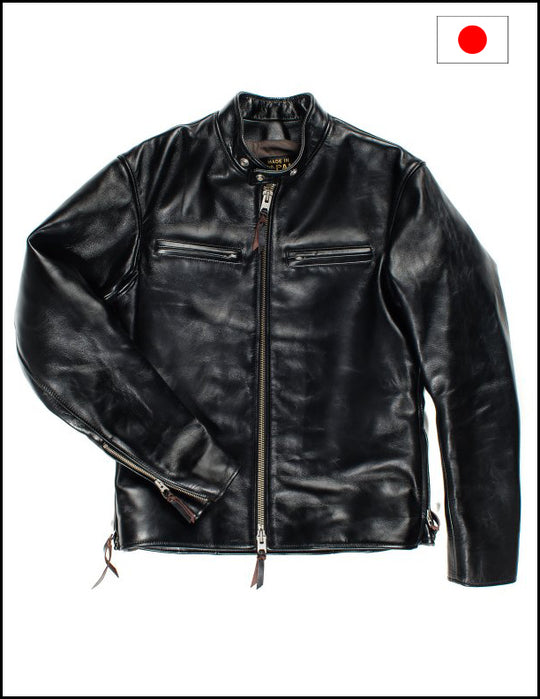 Iron Heart IHJ-35 Black Japanese Horsehide Rider’s Jacket