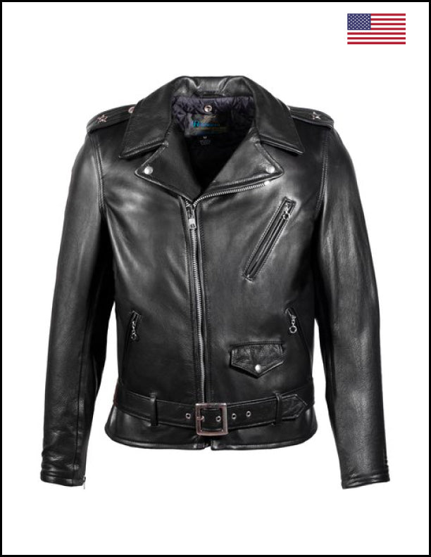 Schott NYC. 519 Black Leather Jacket