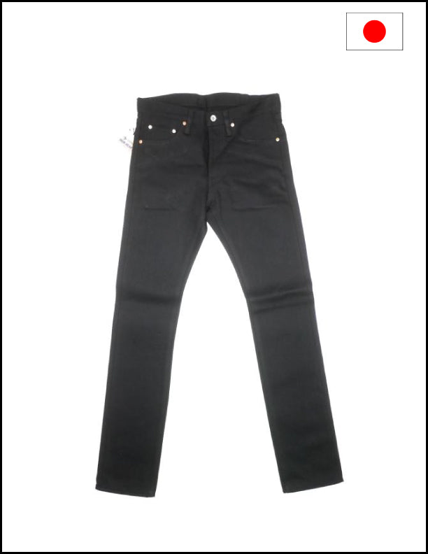 Iron Heart IH-555-03 21oz Selvedge Denim Super Slim Super Black Jeans (Fades To Grey)