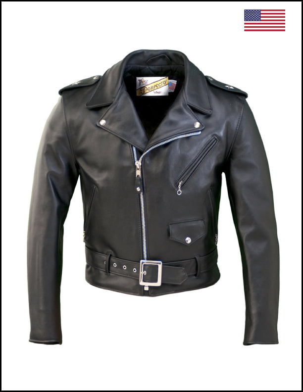 Schott NYC. 613 Star" Black Leather Jacket - Shop Vancouver