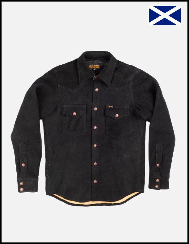 Iron Heart Big Buck Deerskin Western Shirt Black - The Shop