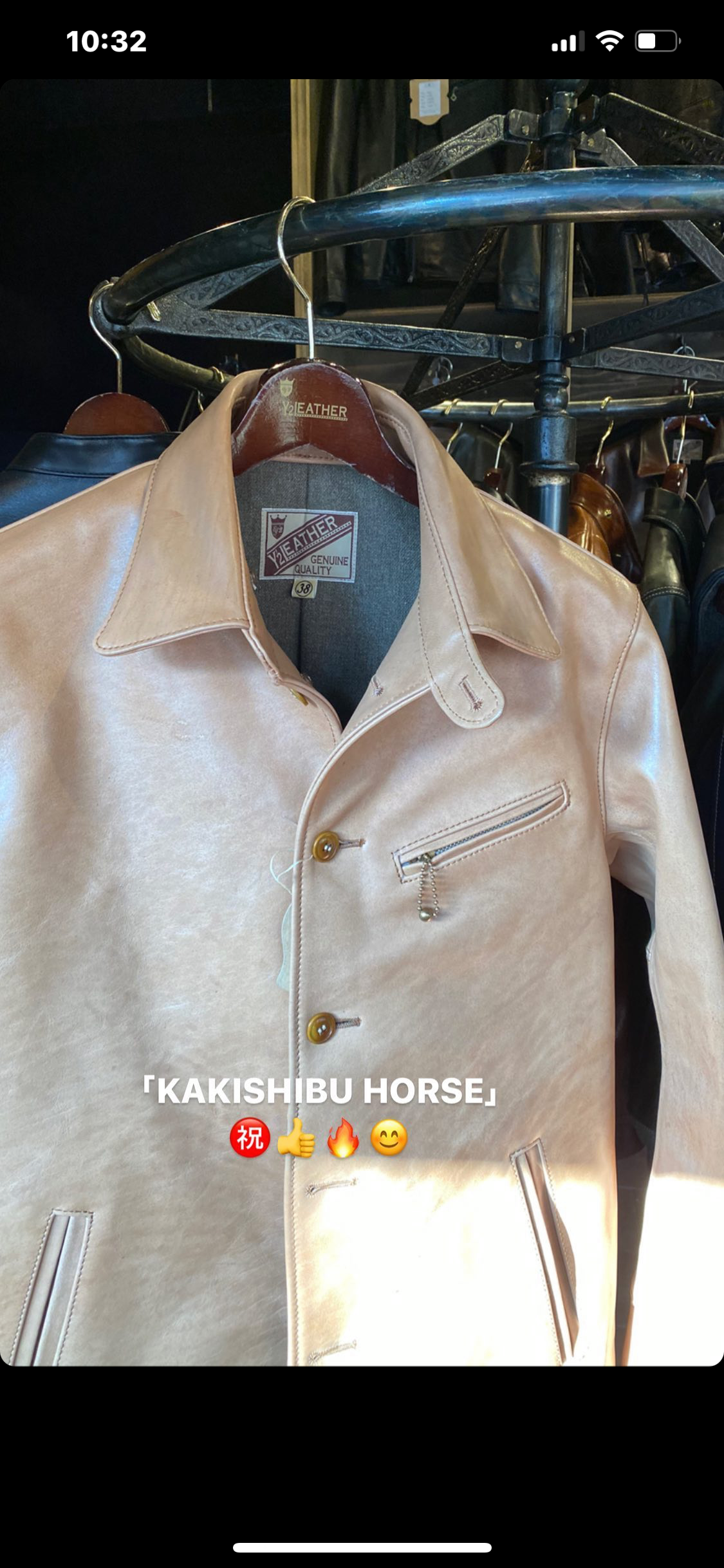 Y&#39;2 Leather KB-140-T Persimmon Tan Kakishibu Horse Hide Type 1