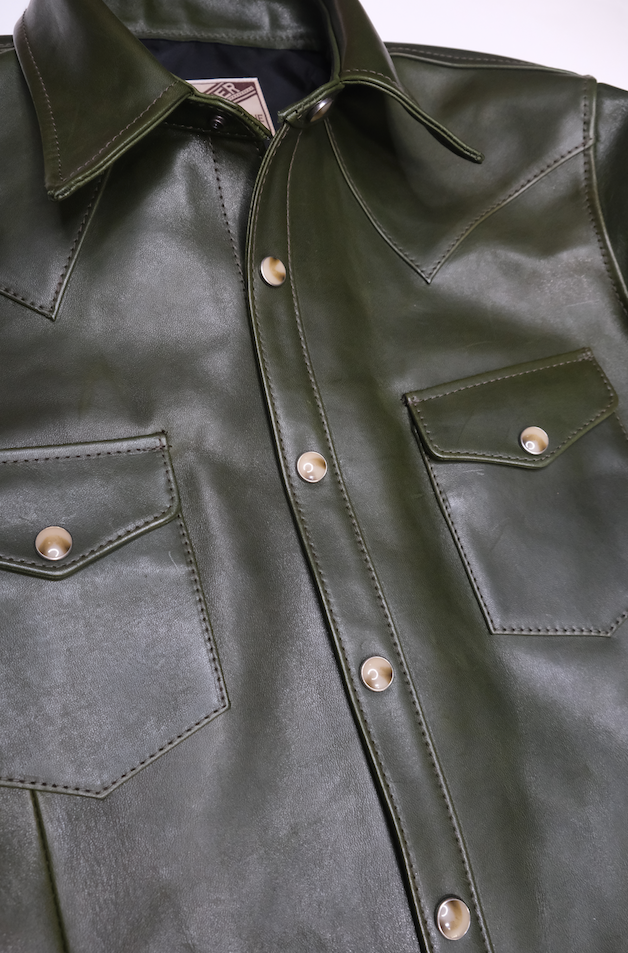 The Shop Vancouver , Y2 Leather , Leather Western Shirt , Horsehide , The Henry