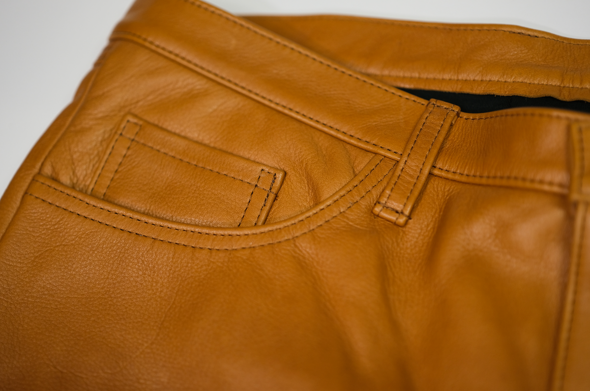 The Shop Vancouver Camel Steerhide Leather Pants
