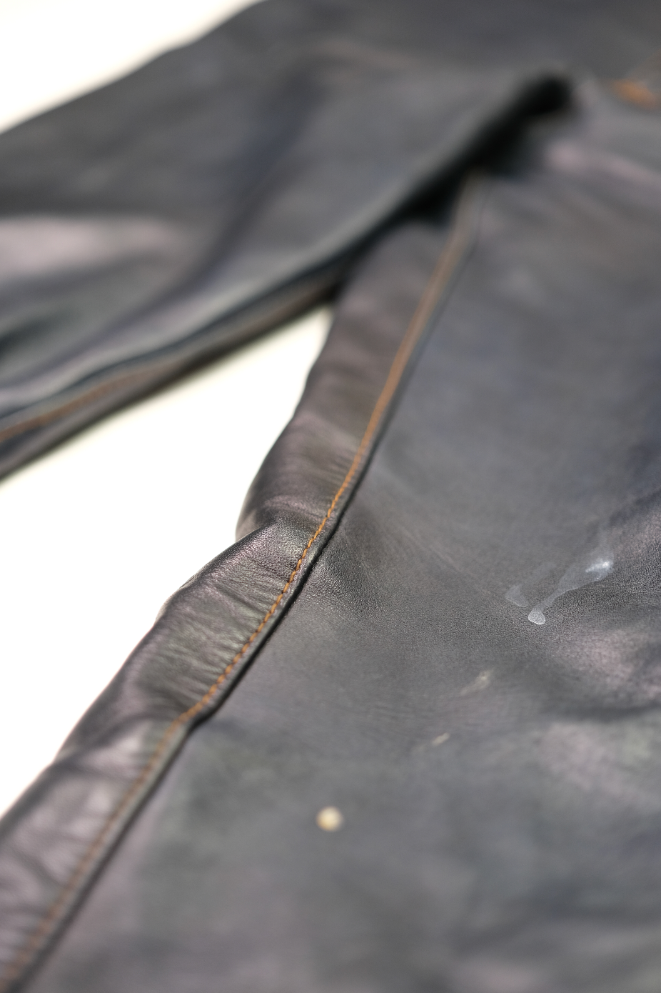 Y&#39;2 Leather X The Shop Indigo Dyed Horsehide Leather Pants