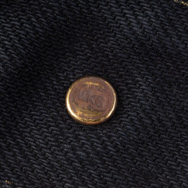 Iron Heart IH-526J-22OD 22oz Selvedge Denim Type III Jacket - Indigo Overdyed Black