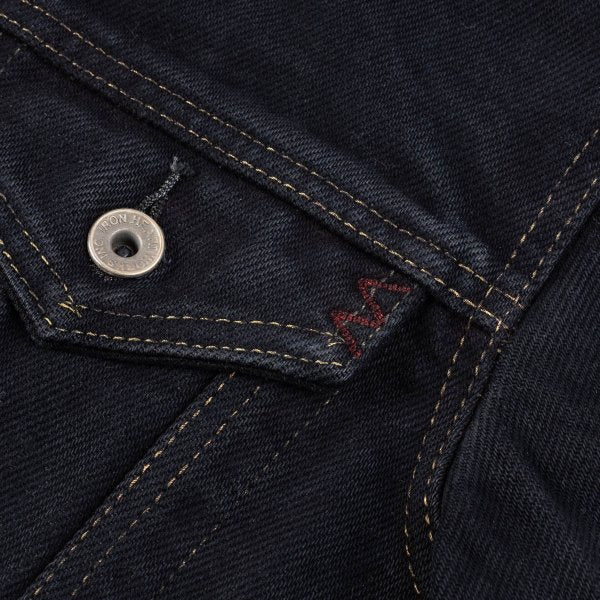 Iron Heart IH-526J-22OD 22oz Selvedge Denim Type III Jacket - Indigo Overdyed Black