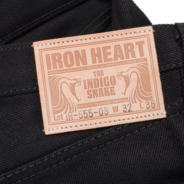 Iron Heart IH-555-03 21oz Selvedge Denim Super Slim Super Black Jeans (Fades To Grey)